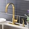 Gourmetier LS8713DLSP Single-Handle Kitchen Faucet with Side Sprayer, Brushed Brass LS8713DLSP - alternate 2
